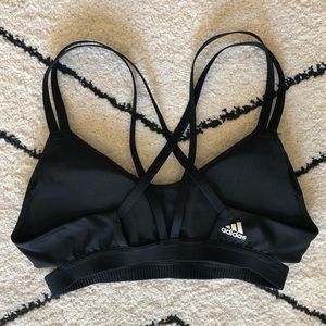 adidas strappy sports bra, black, size small